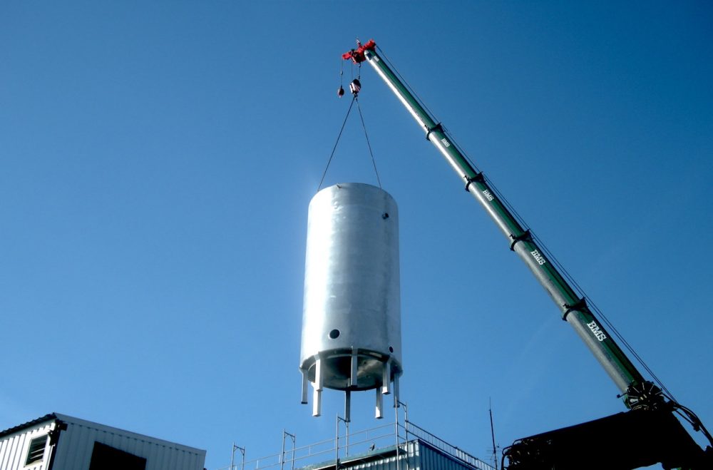 ø5000 Stainless steel tank for the chemical industry
